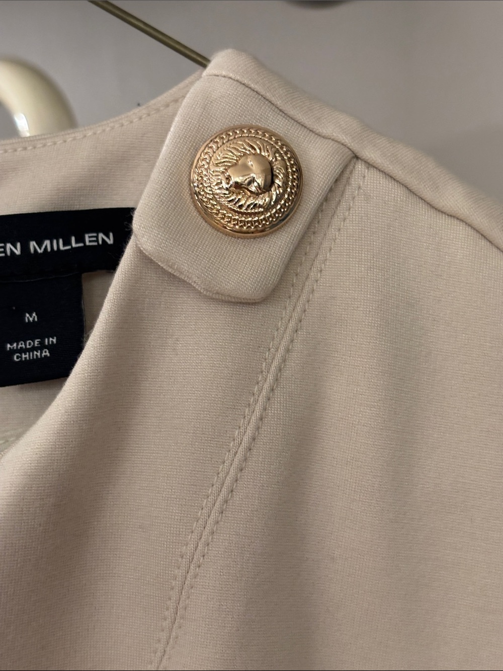 Karen Millen Ivory Cream Tailored Pocket Dress | Size M - Picture 7 of 10